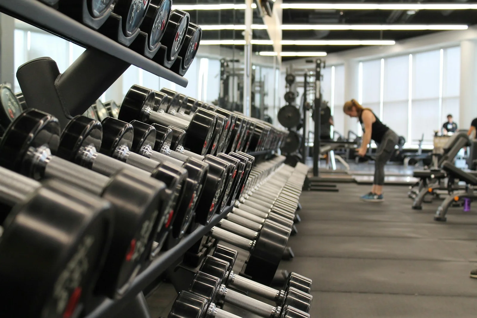 Open gym floor with members training